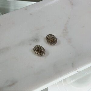 John Hardy 18k Gold & Sterling Silver Jaisalmer Large Oval Huggie Earrings